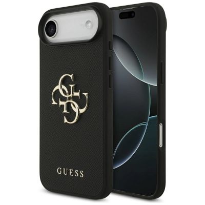 Guess Grained Big 4G & Classic Logo case for iPhone Air - black