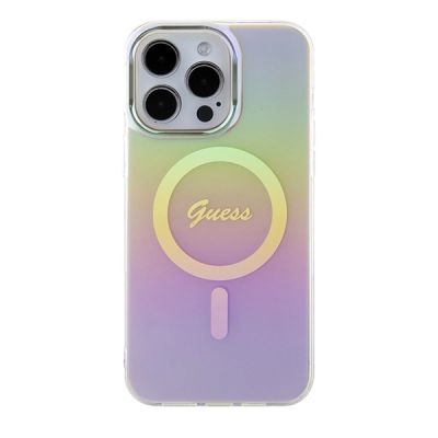 3. Guess GUHMP15XHITSP iPhone 15 Pro Max 6.7" pink/pink hardcase IML Iridescent MagSafe