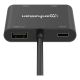 9. Manhattan 154321 Cable Adapter 0.15m USB Type-C 2 x HDMI Black
