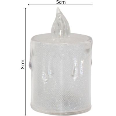 27. DECORATIVE CANDLE 3 PCS TRANSPARENT WARM WHITE 1 LED