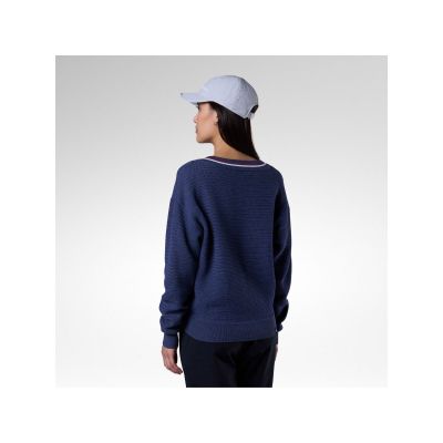 3. ROSSIGNOL Women's Sweater W Knitted V Neck Navy Blue