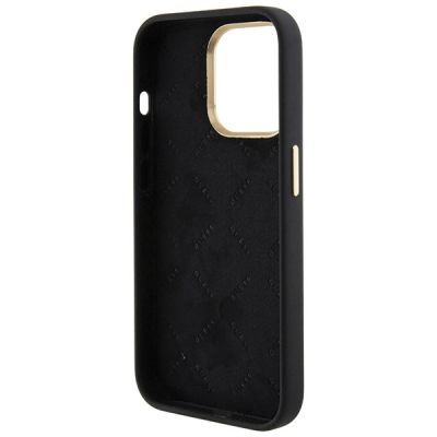 7. Guess Silicone Logo Strass 4G case for iPhone 15 Pro Max - black