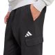 11. Men's adidas Essentials Feelcozy Fleece Cargo Pants Black JE3820
