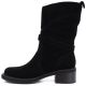3. Women's leather ankle boots high on a block, black Big Star UU274608