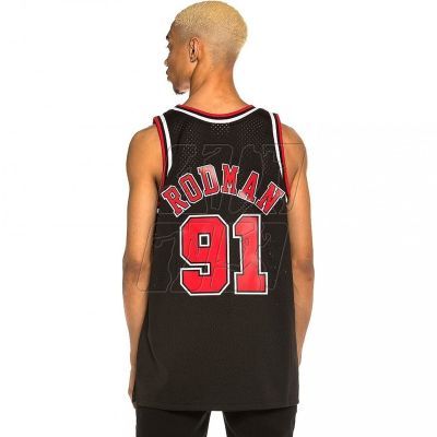 5. Mitchell &amp; Ness Chicago Bulls NBA Swingman Alternate Jersey Bulls 97 Dennis Rodman SMJYGS18152-CBUBLCK97DRD