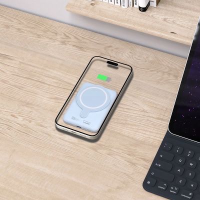 6. Tech-Protect LifeMag PB10 Powerbank with MagSafe 5000mAh 15W USB-C port - blue + USB-C cable