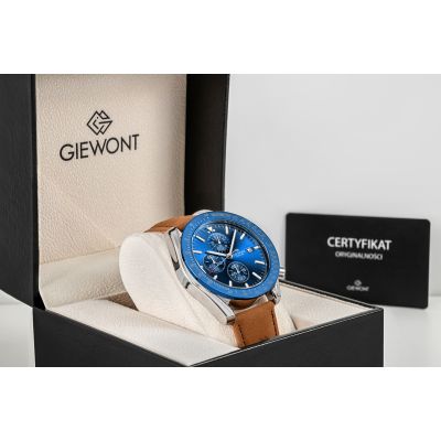 7. Men's Watch Giewont Chronograph Sapphire Brown Blue GW8720-A2