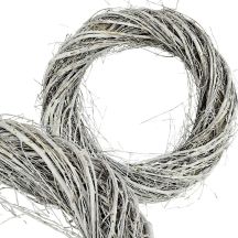 DECORATIVE WREATH 40 CM WHITE