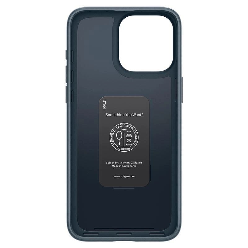 12. Spigen Thin Fit iPhone 15 Pro Max Case - Black Metal