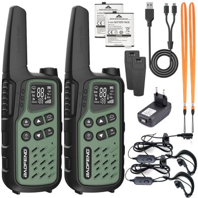 12. Baofeng BF-T25E walkie-talkie green, 2 pieces