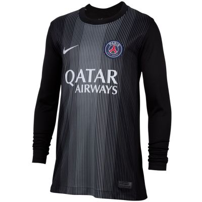 2. Nike PSG Goalkeeper Stadium 2025/26 Kids' Jersey Black HJ5267 010