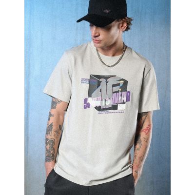8. Men's regular printed T-shirt 4F 4FRSS26TTSHM3657-27S