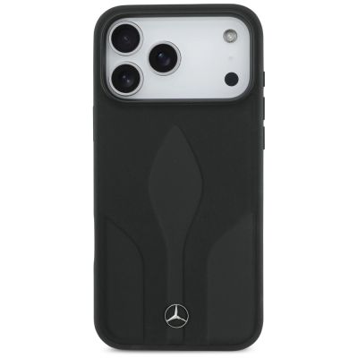 3. Mercedes Leather The Move MagSafe Case for iPhone 17 Pro Max - Black