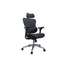 Equipment: Ergonomic office chair + headrest/armrests blue/solid Retail