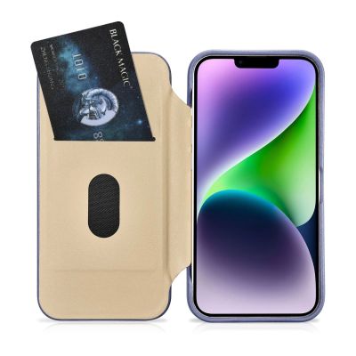 20. iCarer CE Premium Leather Folio Case iPhone 14 Plus Magnetic Flip Leather Folio Case MagSafe Light Purple (WMI14220715-LP)