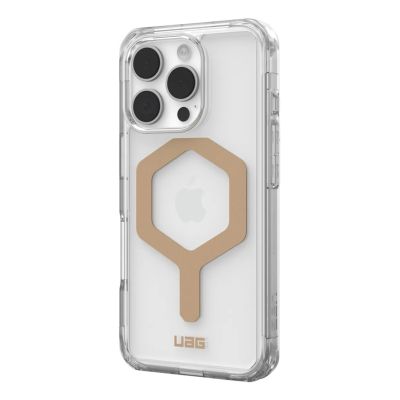 4. UAG Plyo Magsafe Protective Case for iPhone 16 Pro Compatible with MagSafe (Ice/Gold)