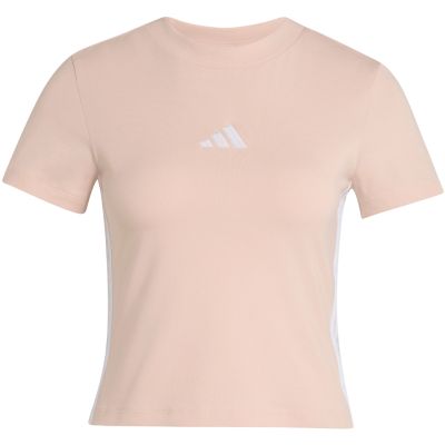 2. adidas Essentials 3-Stripes Slim Baby T-shirt, Pastel Pink KD2343