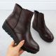 2. Women's brown leather wedge ankle boots Rieker X9165-27