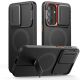 Tech-Protect Kevlar Aura MagSafe Case for Samsung Galaxy A57 - Black and Orange