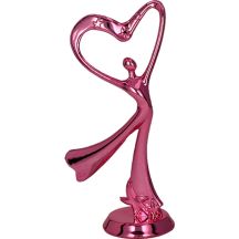 Pink plastic figurine - dancing