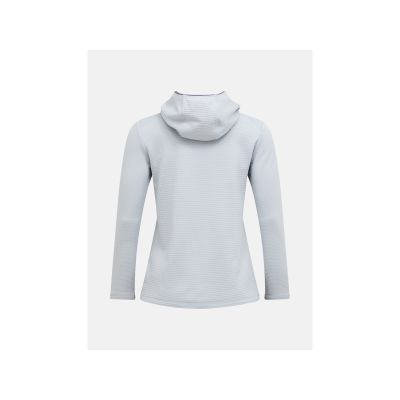 2. Women's PEAK PERFORMANCE W Trail Polartec Power Grid Zip Hoodie, Gray