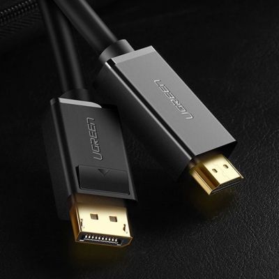 19. Ugreen unidirectional DisplayPort to HDMI Cable 4K 30Hz 32 AWG 1.5m Black (DP101 10239)