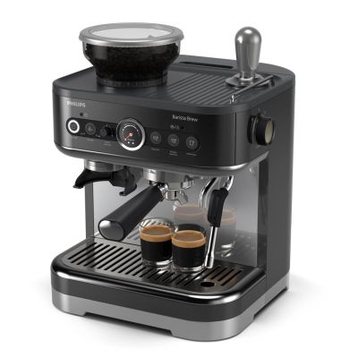 10. Philips PSA3218/10 Coffee Machine Barista Brew 15 bar pump pressure Built-in milk frother Semi-automatic 1350 W Black