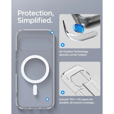 8. Spigen Ultra Hybrid Mag MagSafe Case for Google Pixel 11 - Clear and White