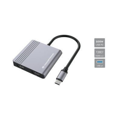 Conceptronic DONN13G Docking Station Wired USB 3.2 Gen 1 (3.1 Gen 1) Type-C Gray