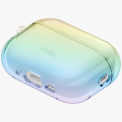 3. Uniq Iridescia Hang Case for AirPods Pro 3 - Transparent Multicolor