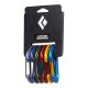 Black Diamond Litewire Rackpack Locking Clasp D-Shaped Steel Blue, Green, Red, Yellow 6 Pack