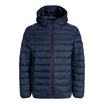 2. Jack&Jones men's down jacket JJEBRADLEY LIGHT PUFFER HOOD NOOS 12280970 SKY CAPTAIN