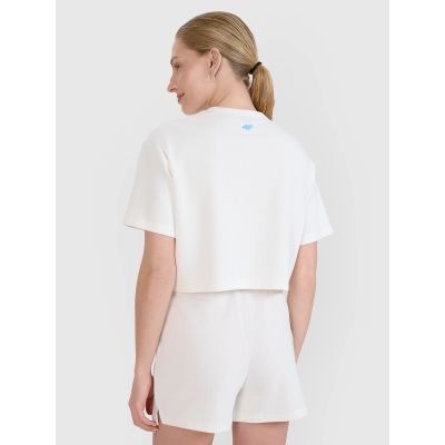 3. Women's crop top t-shirt 4F 4FWSS25TTSHF1977-11S