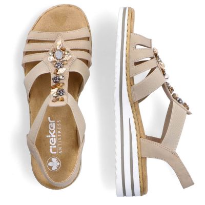 24. Comfortable Rieker W RKR680 beige sandals