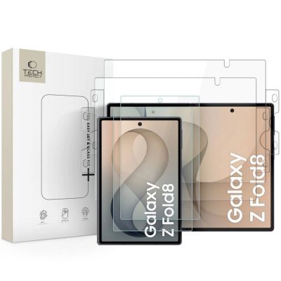 Tech-Protect Glass Fit+ 2-Pack tempered glass + Tech-Protect Hydro Flex+ 2-Pack hydrogel film - transparent