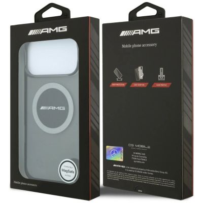 8. Mercedes AMG IML Transparent Bicolor Block MagSafe Case for iPhone 18 Pro Max / 17 Pro Max - Black and Gray