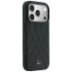 4. Mercedes Leather Crossed Lines MagSafe Case for iPhone 17 Pro / 18 Pro - Black