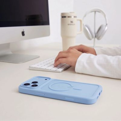 5. Tech-Protect Magmat Magsafe CC Case for iPhone 18 Pro / 17 Pro - Light Blue Matte