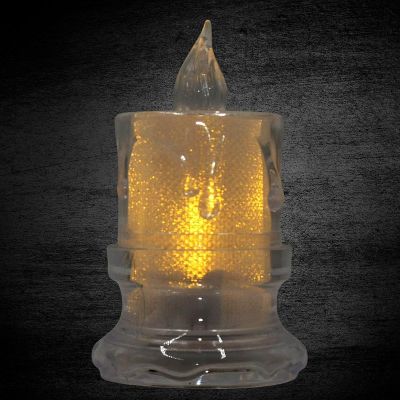 7. DECORATIVE CANDLE 5x8CM DECORATED LED