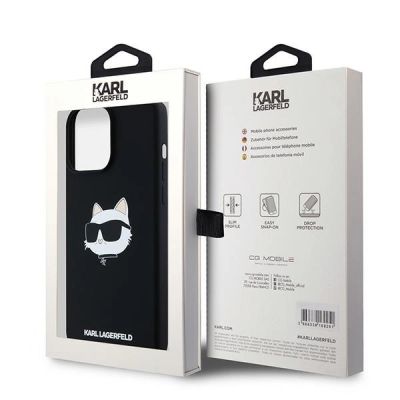8. Karl Lagerfeld Silicone Choupette Head MagSafe case for iPhone 15 Pro Max - black