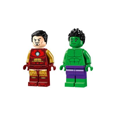 5. LEGO Super Heroes 76287 Iron Man with Motorcycle and Hulk