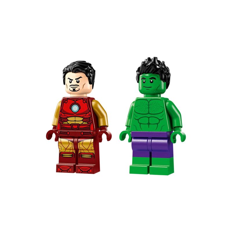 5. LEGO Super Heroes 76287 Iron Man with Motorcycle and Hulk