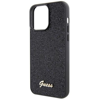 6. Guess Disco Metal Script case for iPhone 15 Pro Max - black