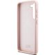 7. Karl Lagerfeld Silicone Choupette Metal Pin case for Samsung Galaxy S23+ - pink