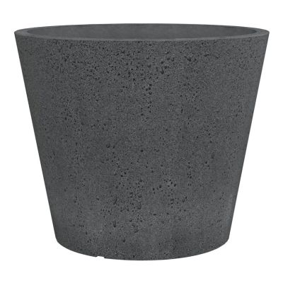 FLOWERPOT PLASTIC 238/49 STONY BLACK D49