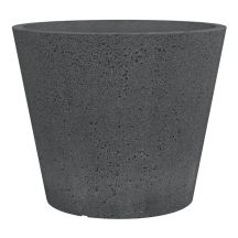 FLOWERPOT PLASTIC 238/49 STONY BLACK D49