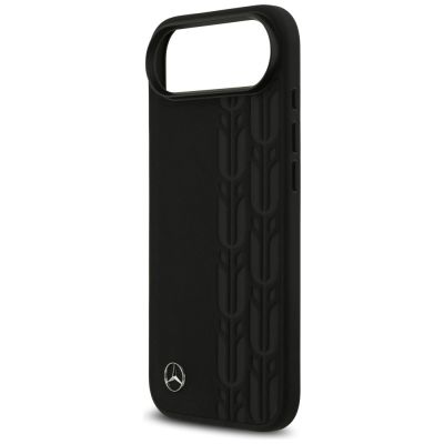 6. Mercedes Leather Laurel Leaves MagSafe Case for iPhone Air - Black