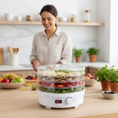 18. Esperanza DÉLICATESSE EKD003 mushroom, vegetable and fruit dehydrator (250W; white)