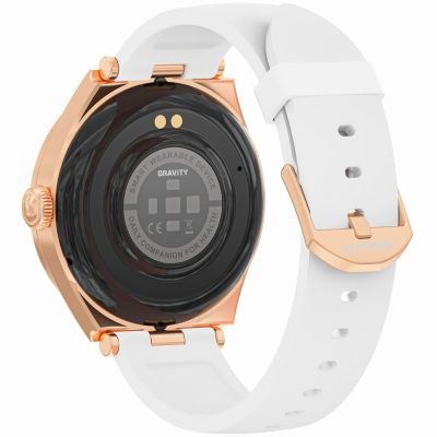 4. Smartwatch Gravity Rose Gold White GT25-4
