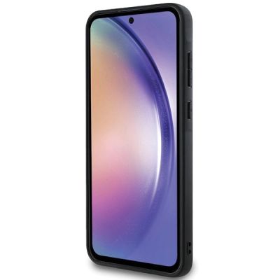 5. Karl Lagerfeld Fixed Glitter Ikonik Logo Metal Pin case for Samsung Galaxy A55 - black